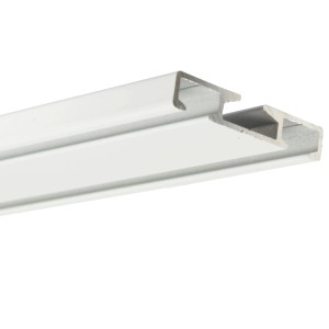 Bestlivings Vorhangschiene, 2-läufig, Aluminium, weiß, 120 cm. Für Gardinen und Vorhänge.