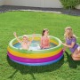 Bestway Planschbecken Swim Squad mit Kindern im Garten, bunt, Ø 157 cm.
