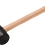 LUX Gummihammer Classic 54 mm mit Eschenholzstiel für schonendes Klopfen.