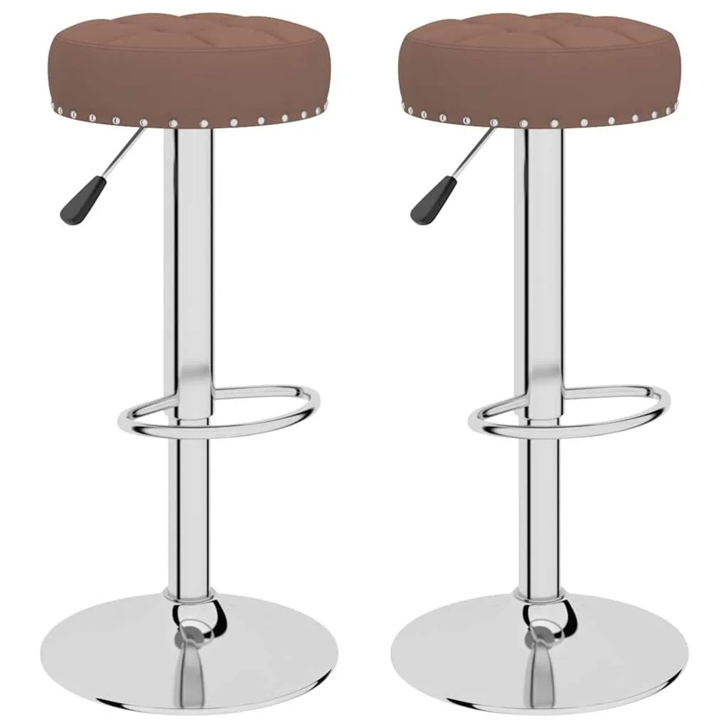 vidaXL Barhocker 2 Stk Braun Stoff 332974