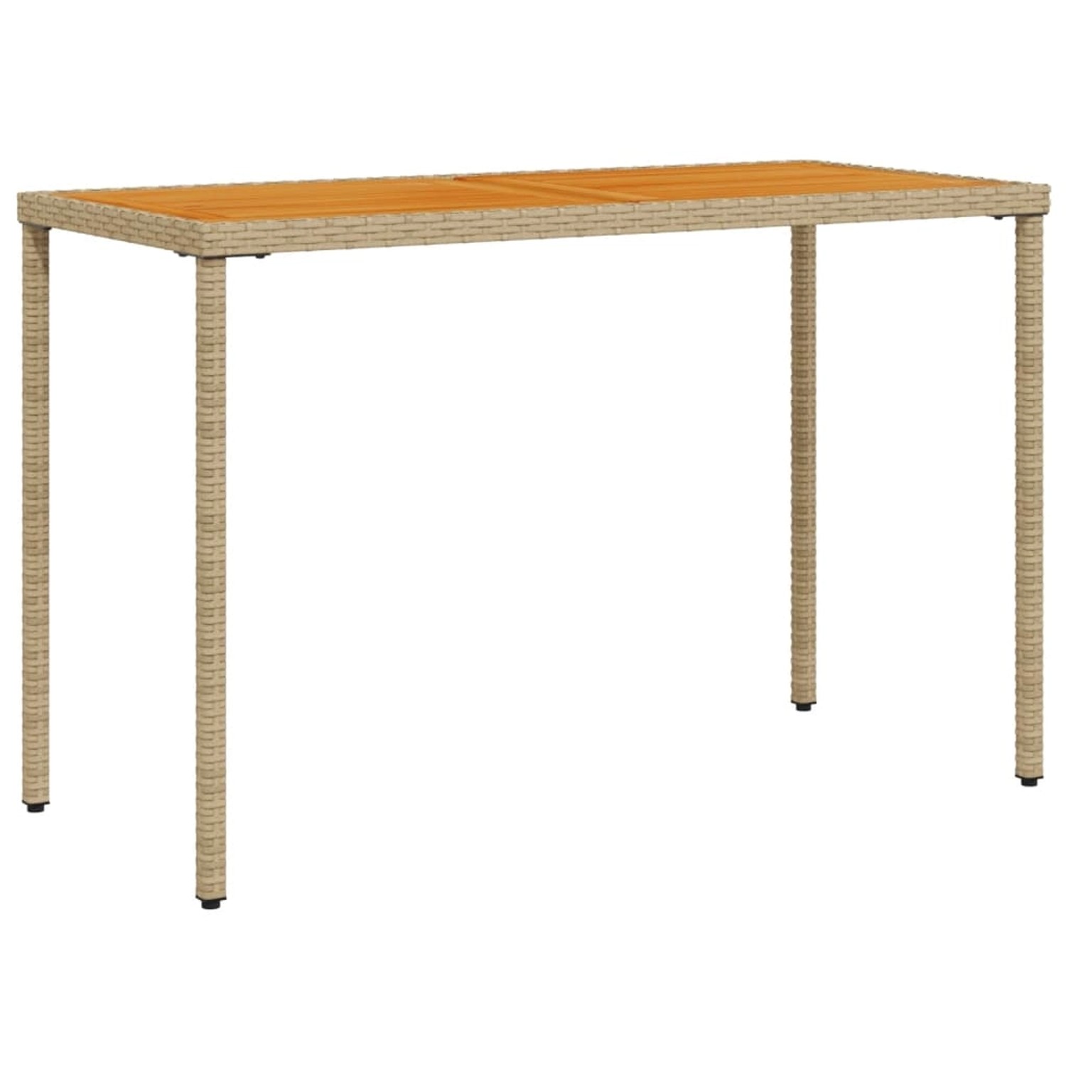 vidaXL Gartentisch mit Akazienholz-Platte 115x54x74 cm Poly Rattan 365078 günstig online kaufen