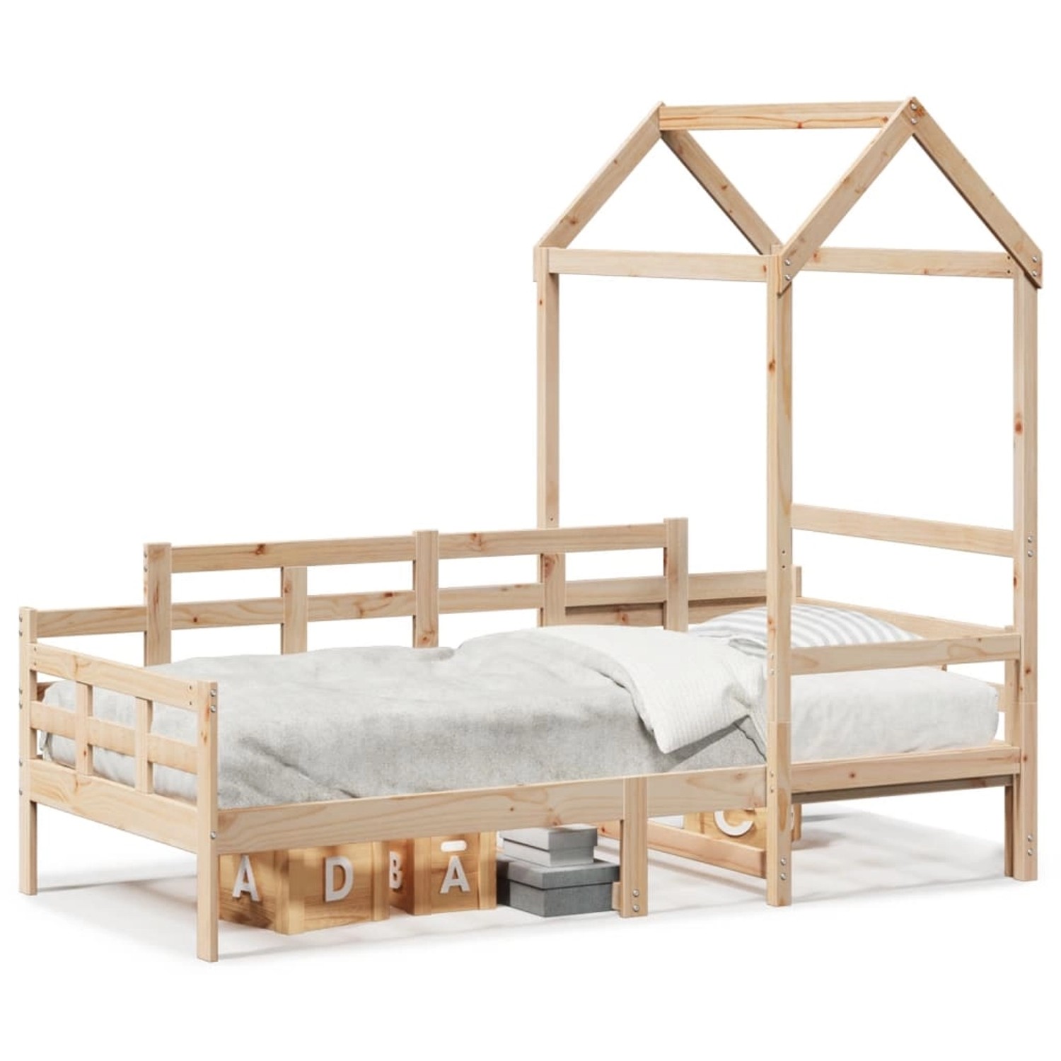 vidaXL Tagesbett mit Dach 90x190 cm Massivholz Kiefer2101425 günstig online kaufen