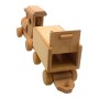 Dekohelden24 Dekorative Fahrbare Holz Spardose Sparbüchse Lokomotive Eisenbahnspardose mit Wagon aus Buchenholz zum Gestalten L/B/H 36 x 8 x 12 cm_5