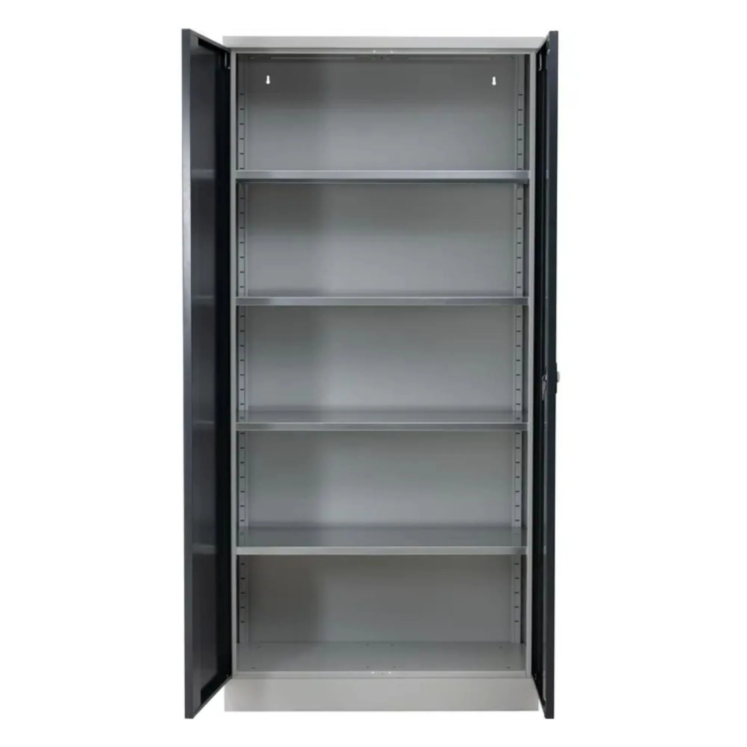 PROREGAL Stahlschrank Bee 10 Fachböden HxBxT 195 x 92 x 50 cm Verzinktes & Verstärktes Fachbodenmaterial Grau & Anthrazit