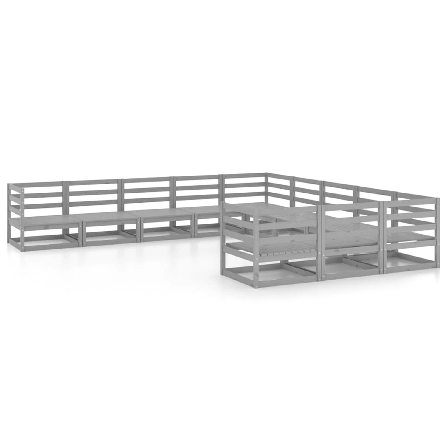 vidaXL 11-Tlg Garten-Lounge-Set Massivholz Kiefer 3076016 günstig online kaufen