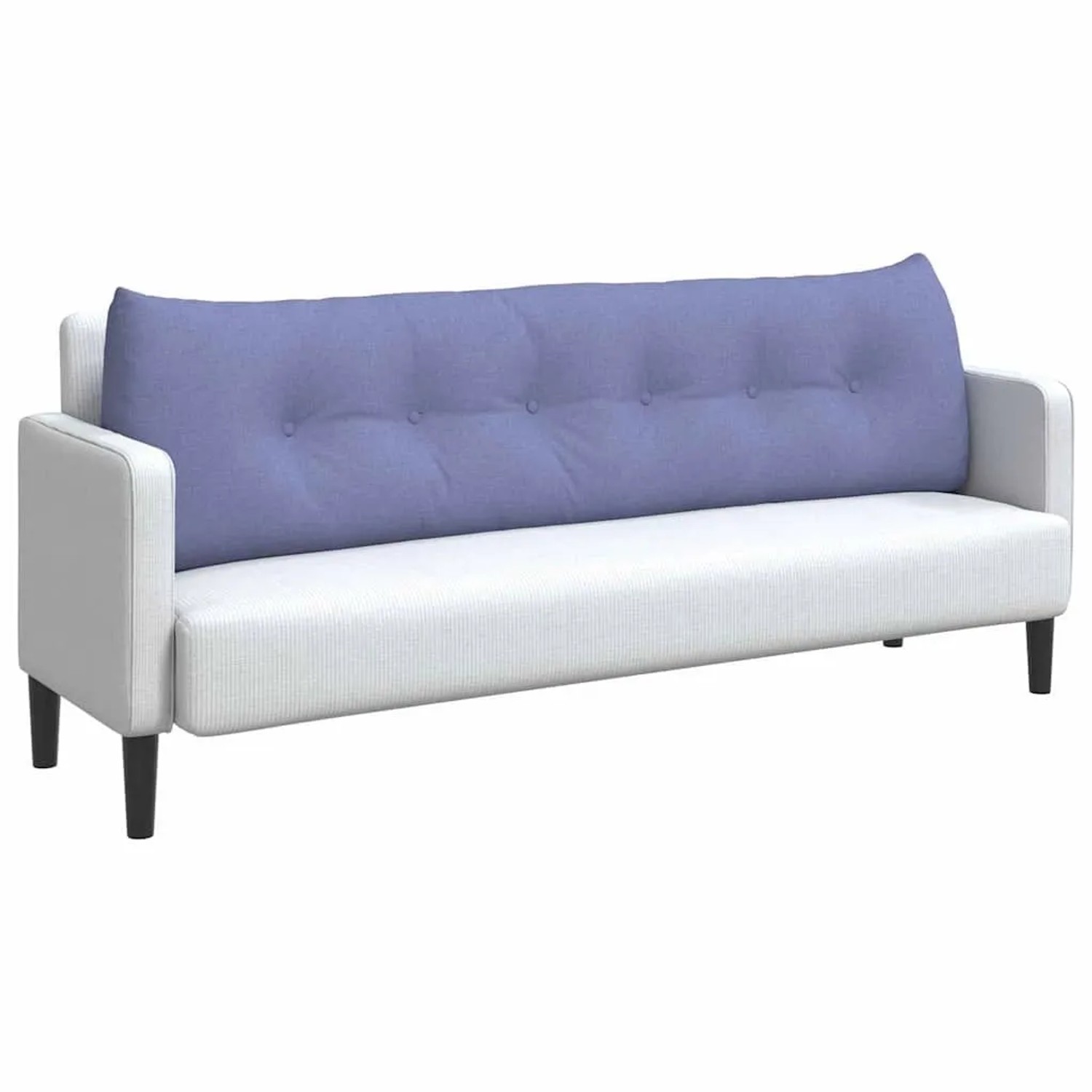 VidaXL Rückenkissen, Jeans Blau, 180cm, Stoff. Dekokissen für Sofa, Couch oder Bett.