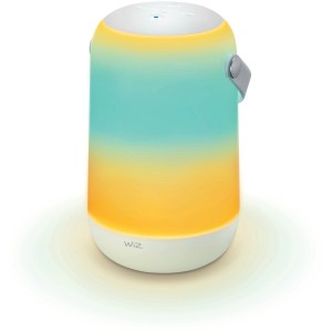 WiZ Smart LED Tischleuchte Mobile Portable mit Farbverlauf und Tragegriff.