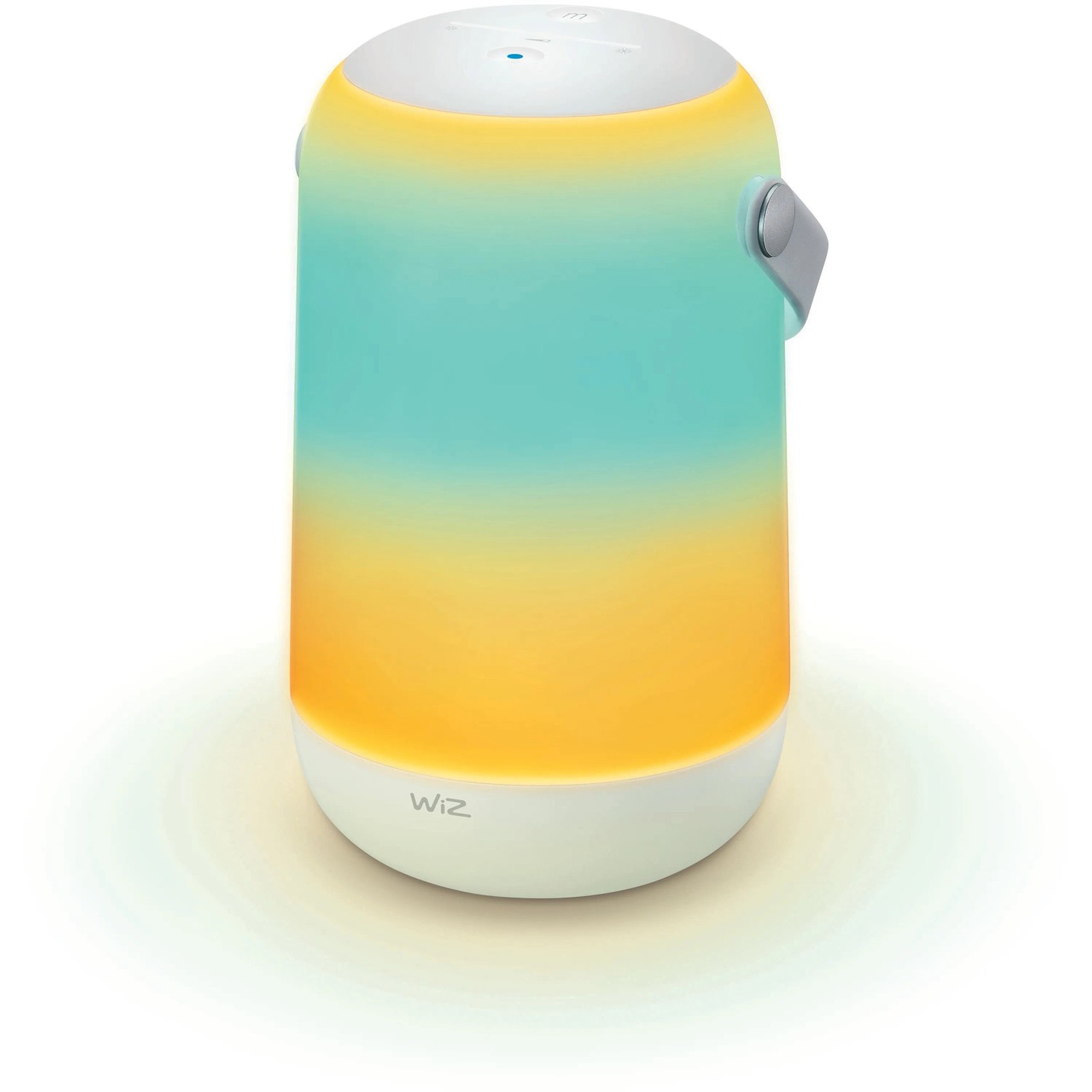 WiZ Smart LED Tischleuchte Mobile Portable mit Farbverlauf und Tragegriff.