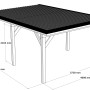 Holzbrüder Einzelcarport Ralf, chromoxidgrün, 400x600 cm, mit Blechdach. Carport mit Maßen.