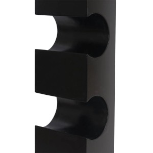 BERLINLODGE Weinregal Für 5 Flaschen HxBxT 99x13x9cm Schwarz Flaschenregal Wandregal Flaschenhalter