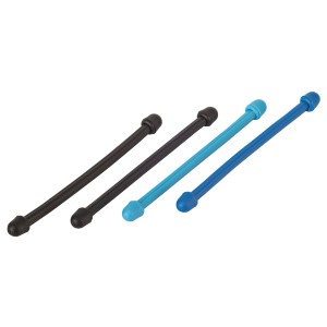 Fix-o-moll Kabelbinder, 4 Stück in Schwarz und Blau, für flexiblen Halt im Haushalt.