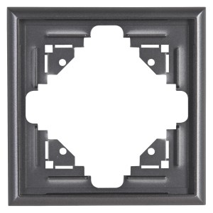 Kopp Abdeckrahmen 1-fach Malta in Anthrazit für Schalter und Steckdosen.