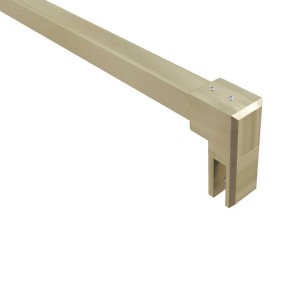 Duschparadies Stabilisierungsstange 90cm Stabilisator x 2 Für 6-10mm Glas Walk-in Dusche Glas Seitenwand Gold Gebürstet
