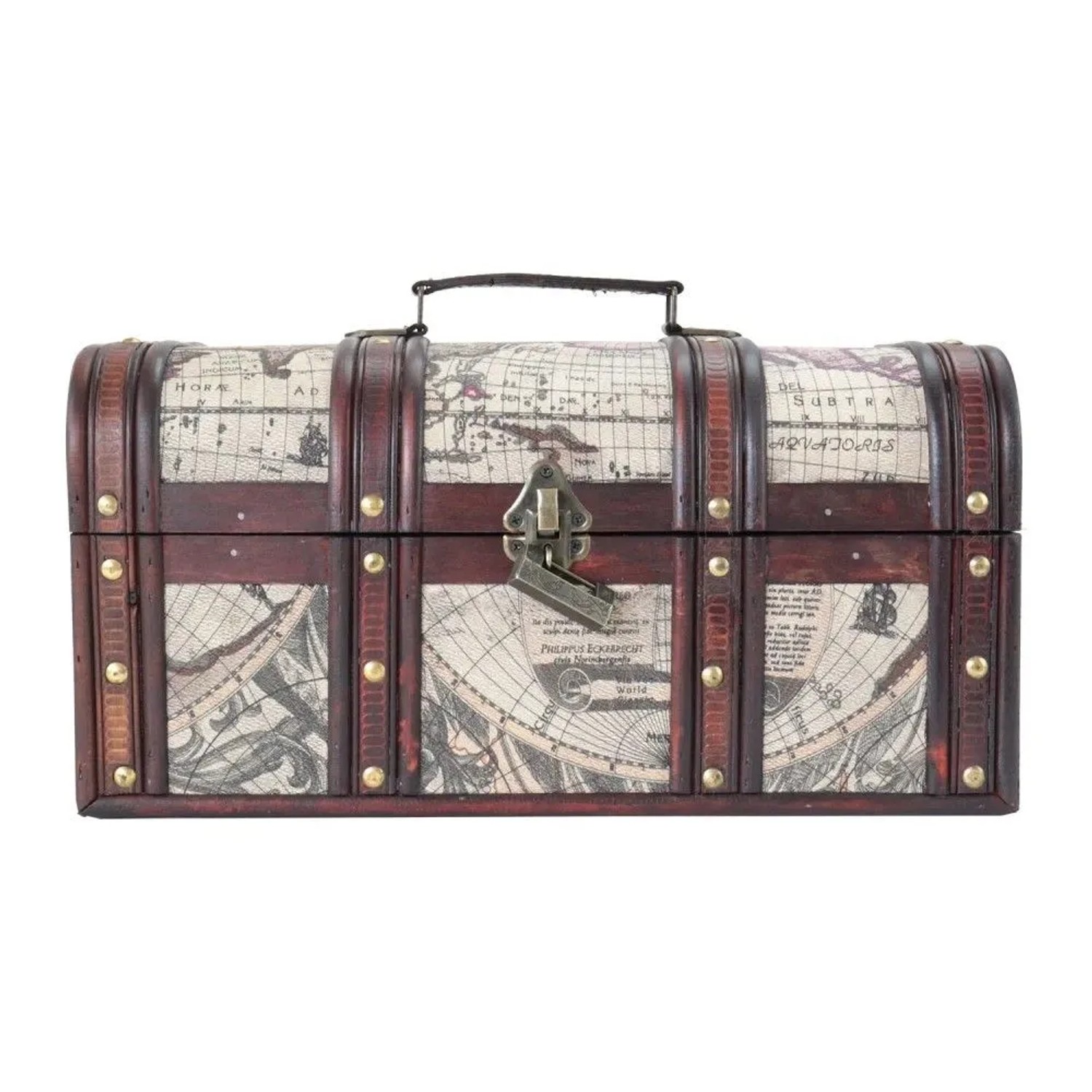 HMF 6410-159 Schatztruhe Schatzkiste Holztruhe Schloss 38 x 20 x 19 cm Kuba