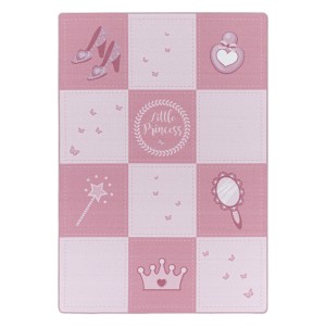 Ayyildiz Kinderteppich Play 2905 Pink, 80x120 cm mit Prinzessin Motiven.