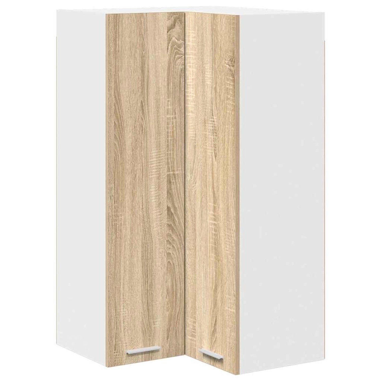 vidaXL Hängeschrank Riga Sonoma-Eiche und Weiß 57 x 57 x 100 cm 884372