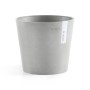 Ecopots Amsterdam Mini Pflanztopf, weißgrau, 17 cm, ideal für Innen- und Außenbereich.