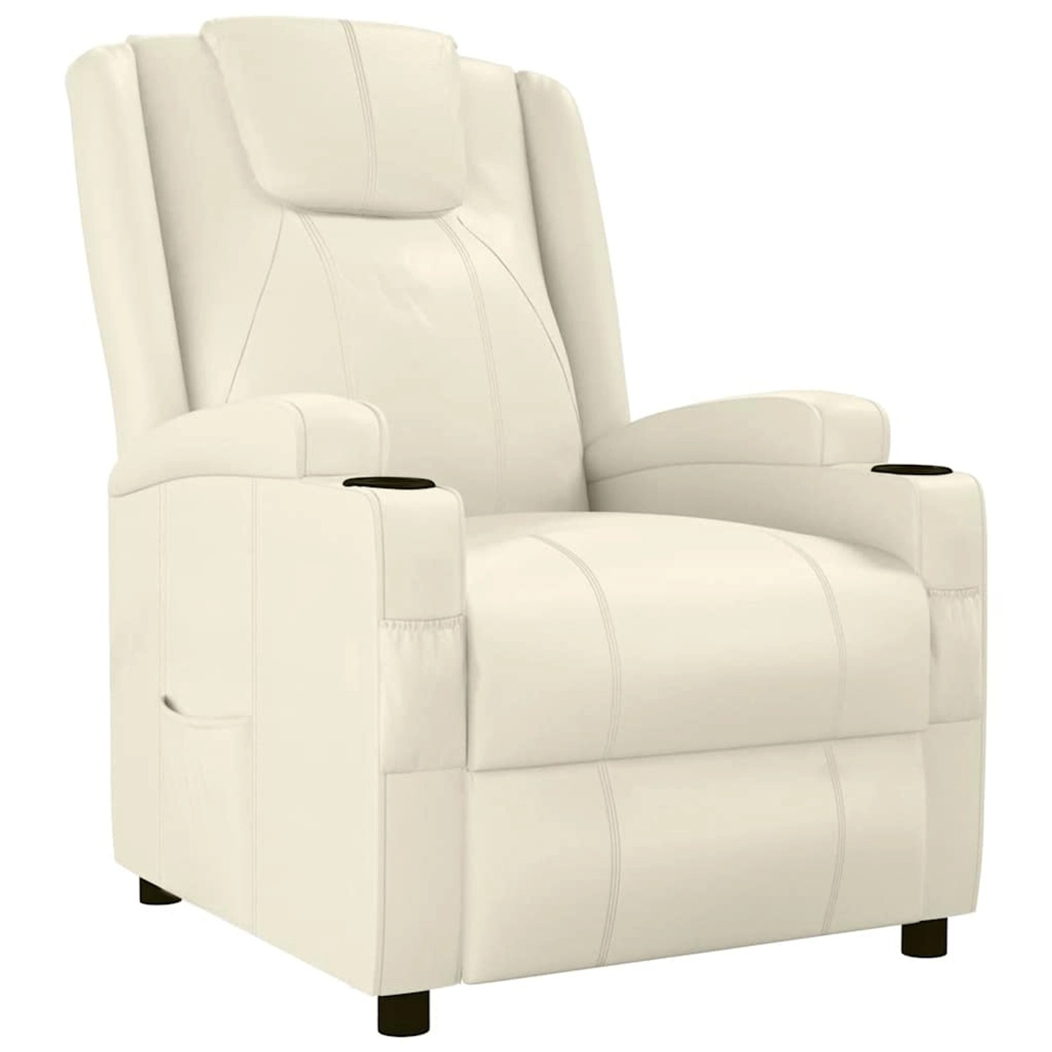 vidaXL Relaxsessel Cremeweiß Kunstleder 340960 günstig online kaufen