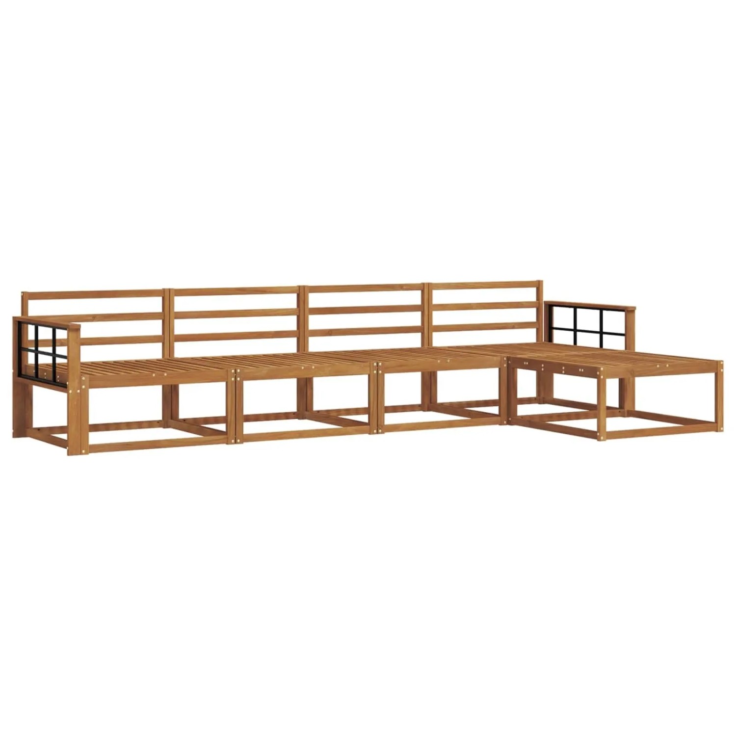 vidaXL Outdoor-Sofagarnitur 5-Tlg Natur Massivholz Akazie 3367447