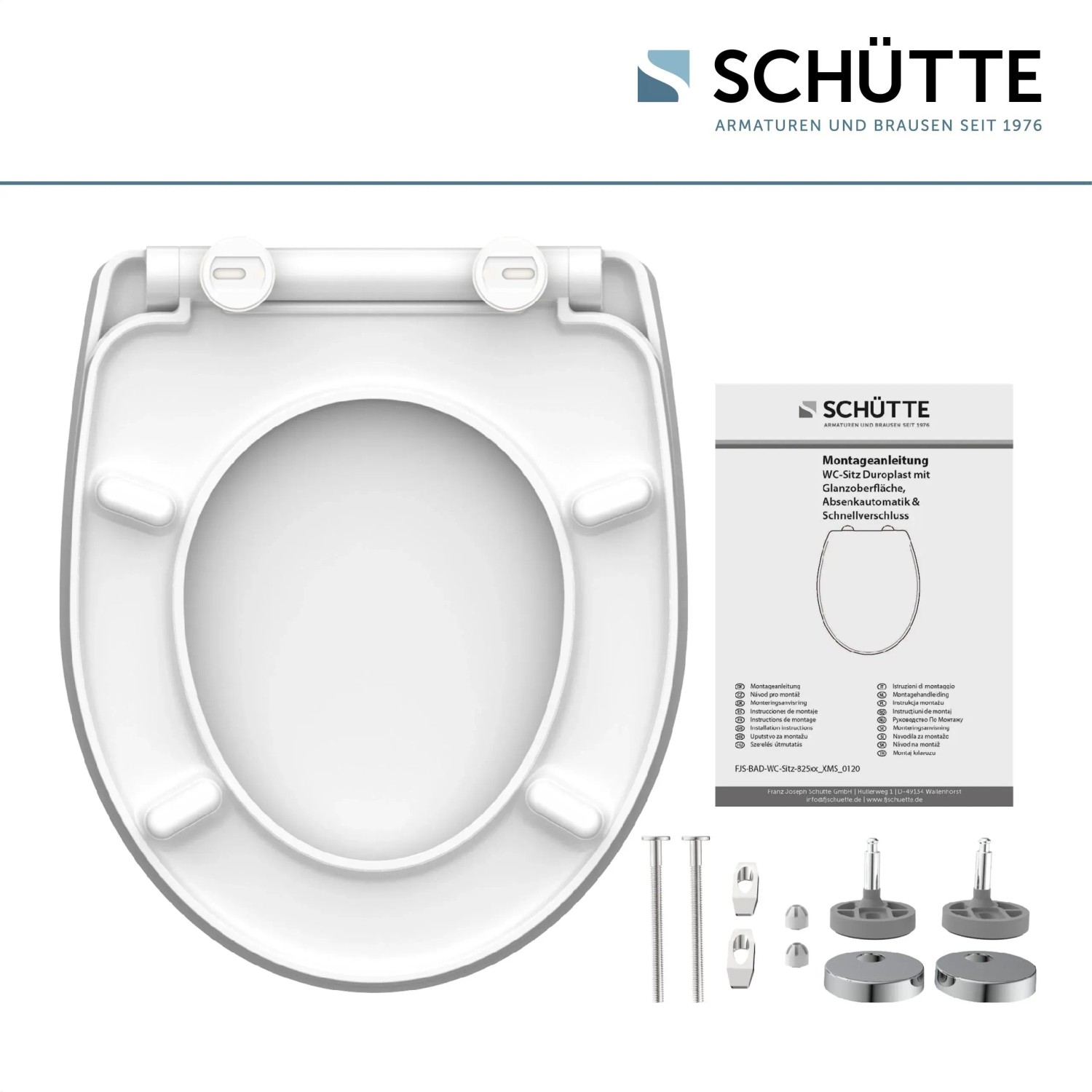 Schütte WC-Sitz Happy Elephant mit Absenkautomatik und Zubehör.