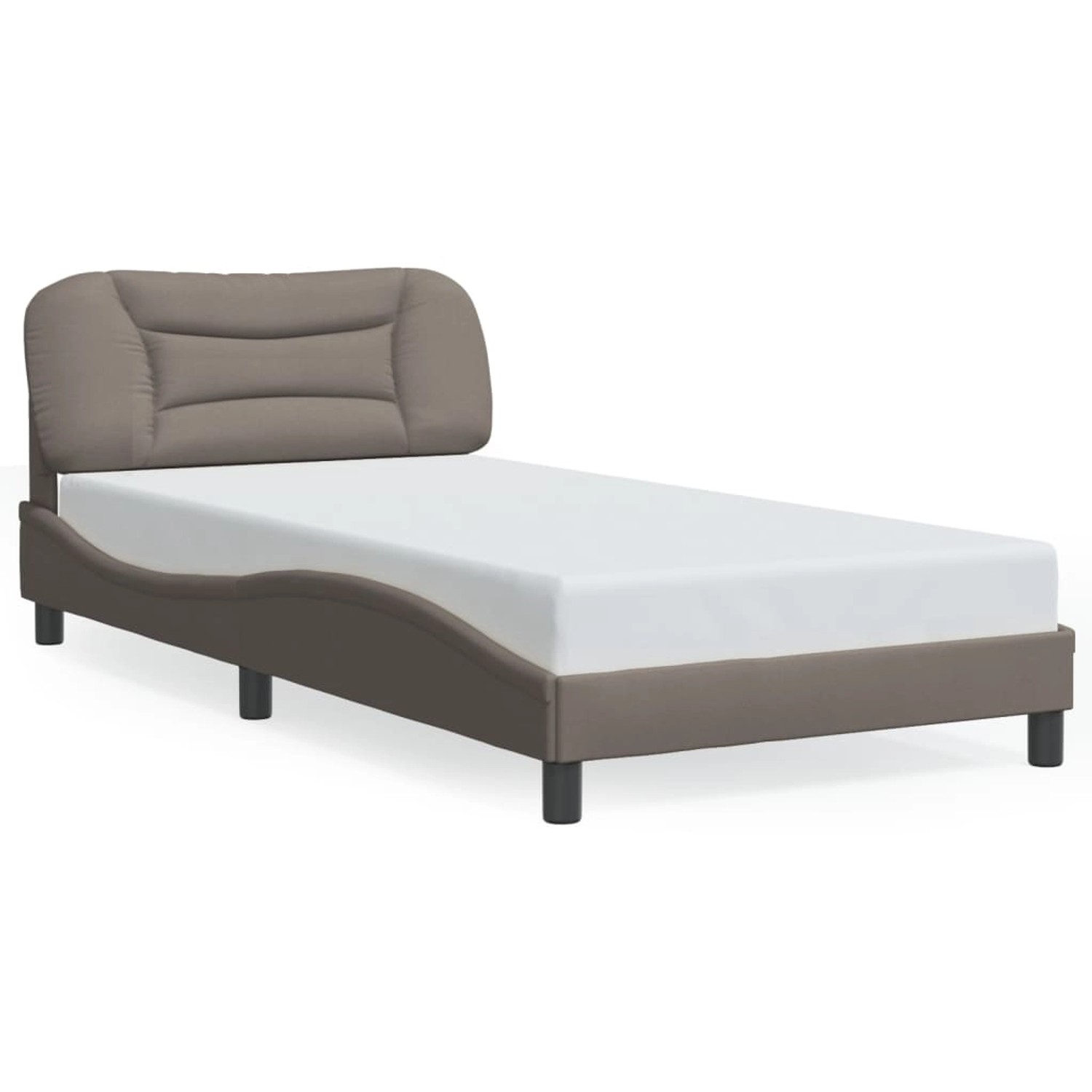 vidaXL Bettgestell ohne Matratze Hvar Taupe 100x200 cm Stoff 3207755 günstig online kaufen