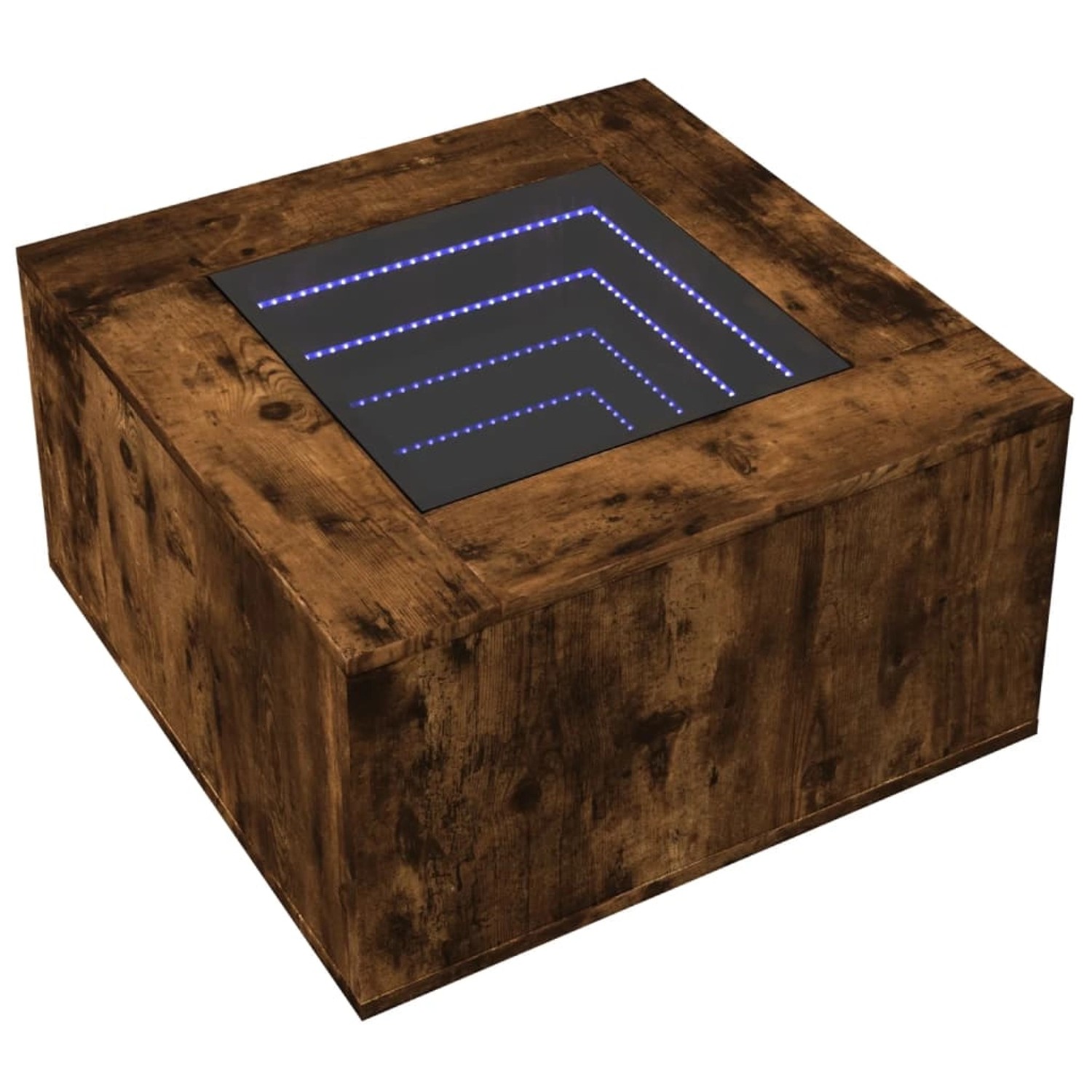 vidaXL LED-Couchtisch Räuchereiche 60x60x40 cm Holzwerkstoff 847571 günstig online kaufen