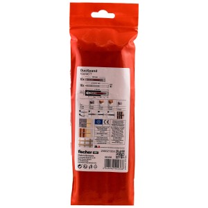 Fischer DuoXpand Dübel mit Senkkopfschraube, 10x140mm, 10er-Packung. Geeignet für Beton und Mauerwerk.