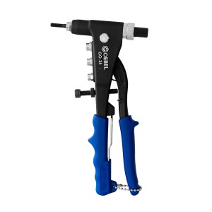 GOEBEL GO-35 Hand-Blindnietmutternsetzgerät für M3-M6, Zange mit blauem Griff.
