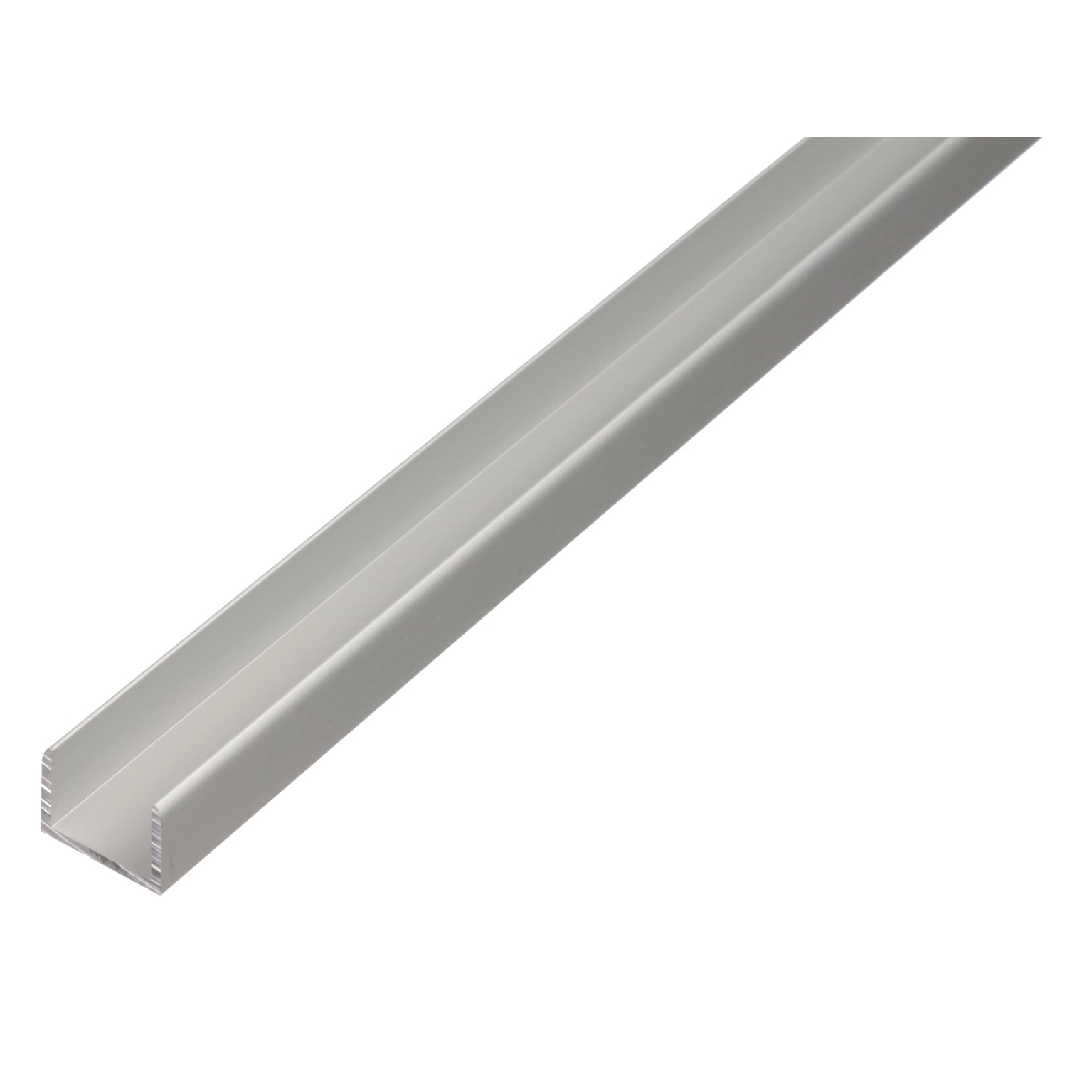 U-Profil Aluminium 15 mm x 15,9 mm x 1.000 mm Silber
