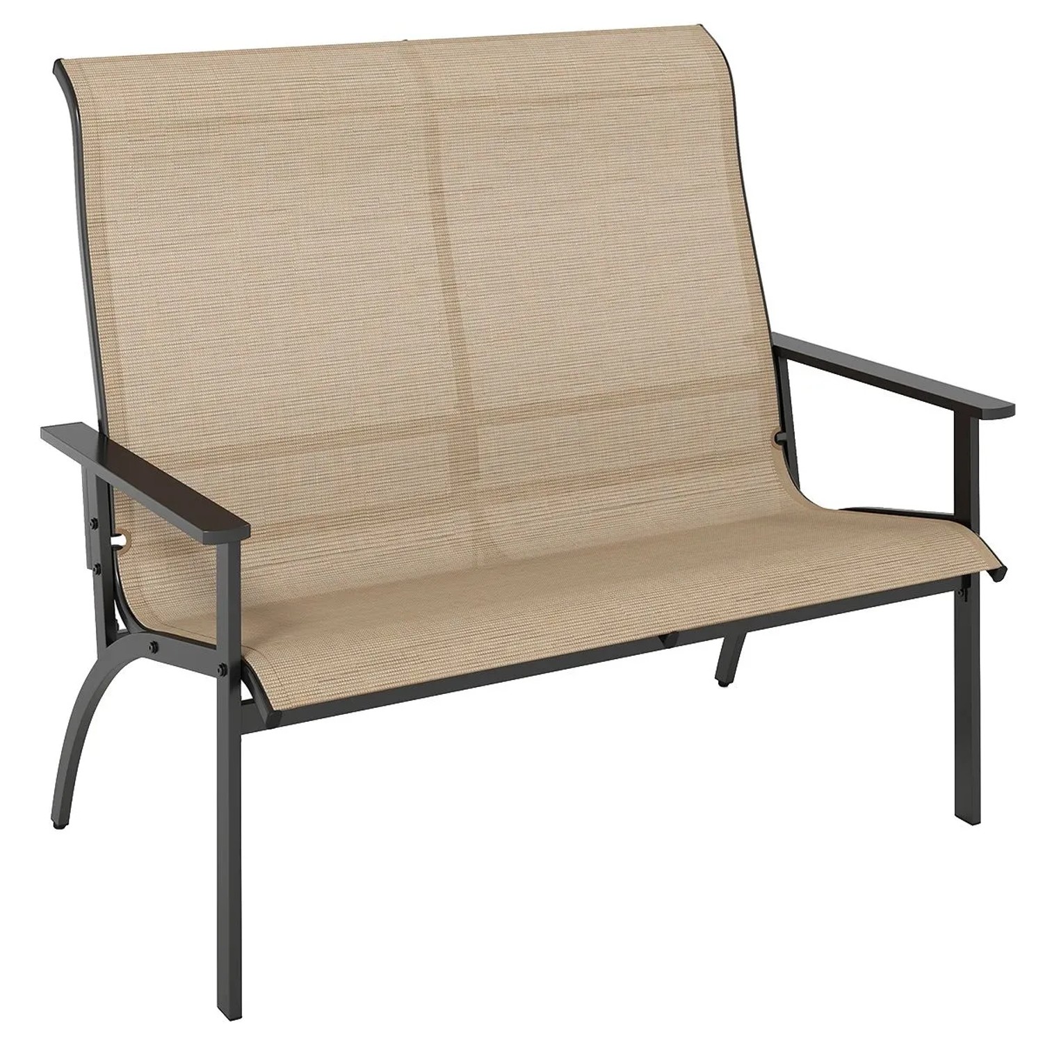 Costway Gartenbank Wetterfest mit Hoher Rückenlehne & Armlehnen 400 kg