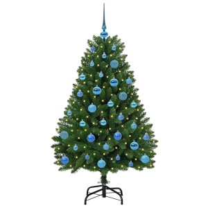 vidaXL Künstlicher Weihnachtsbaum Grün 150 cm PVC und Metall 3395683