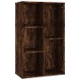 VidaXL Bücherregal/Sideboard in Räuchereiche, 5 Fächer, Holzwerkstoff, 50x25x80 cm.
