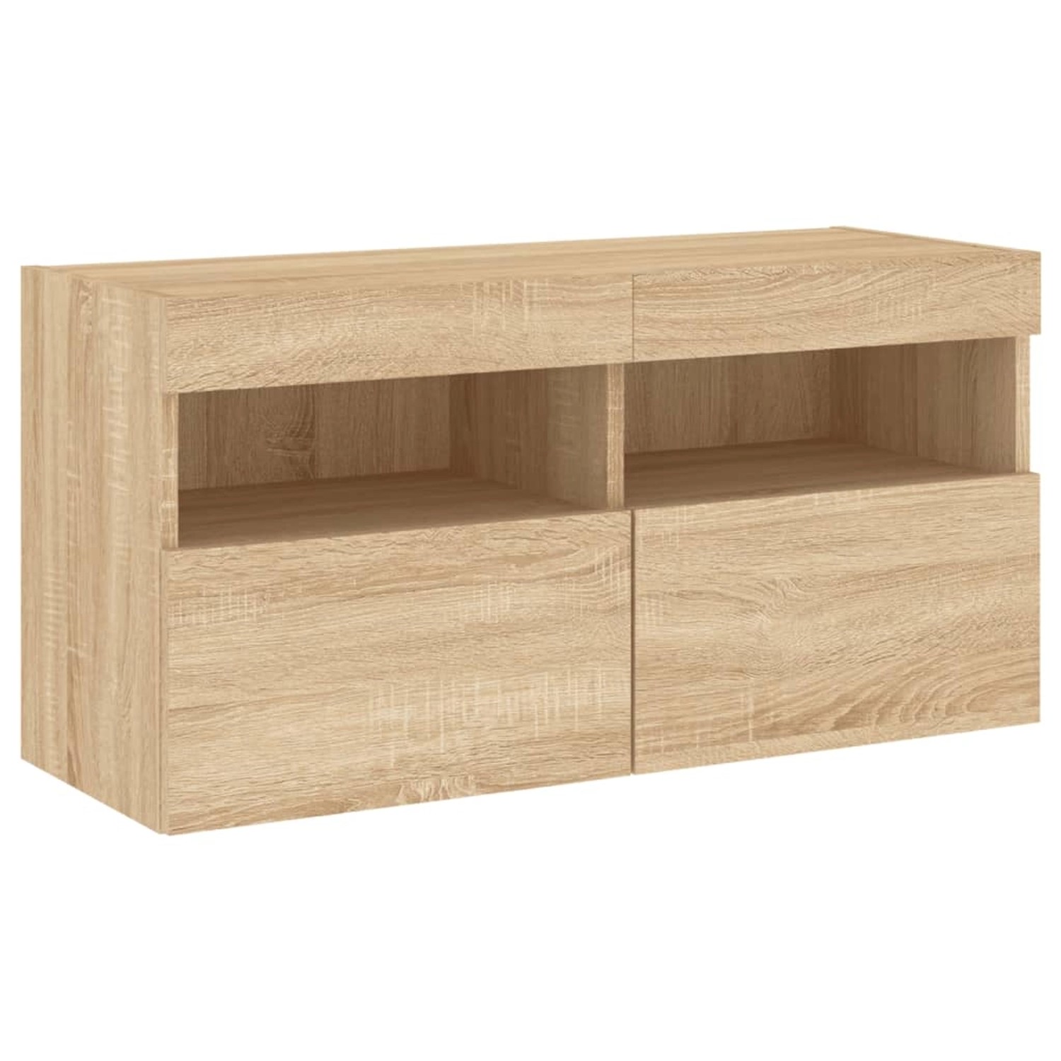 vidaXL TV-Wandschrank mit LED-Leuchten Sonoma-Eiche 80x30x40 cm 837201 günstig online kaufen