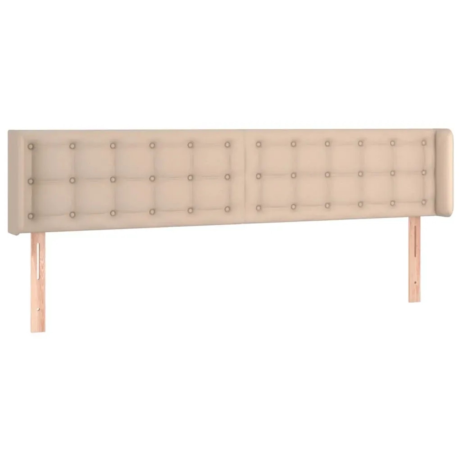 vidaXL LED Kopfteil Cappuccino-Braun 203x16x78/88 cm Kunstleder 3123349