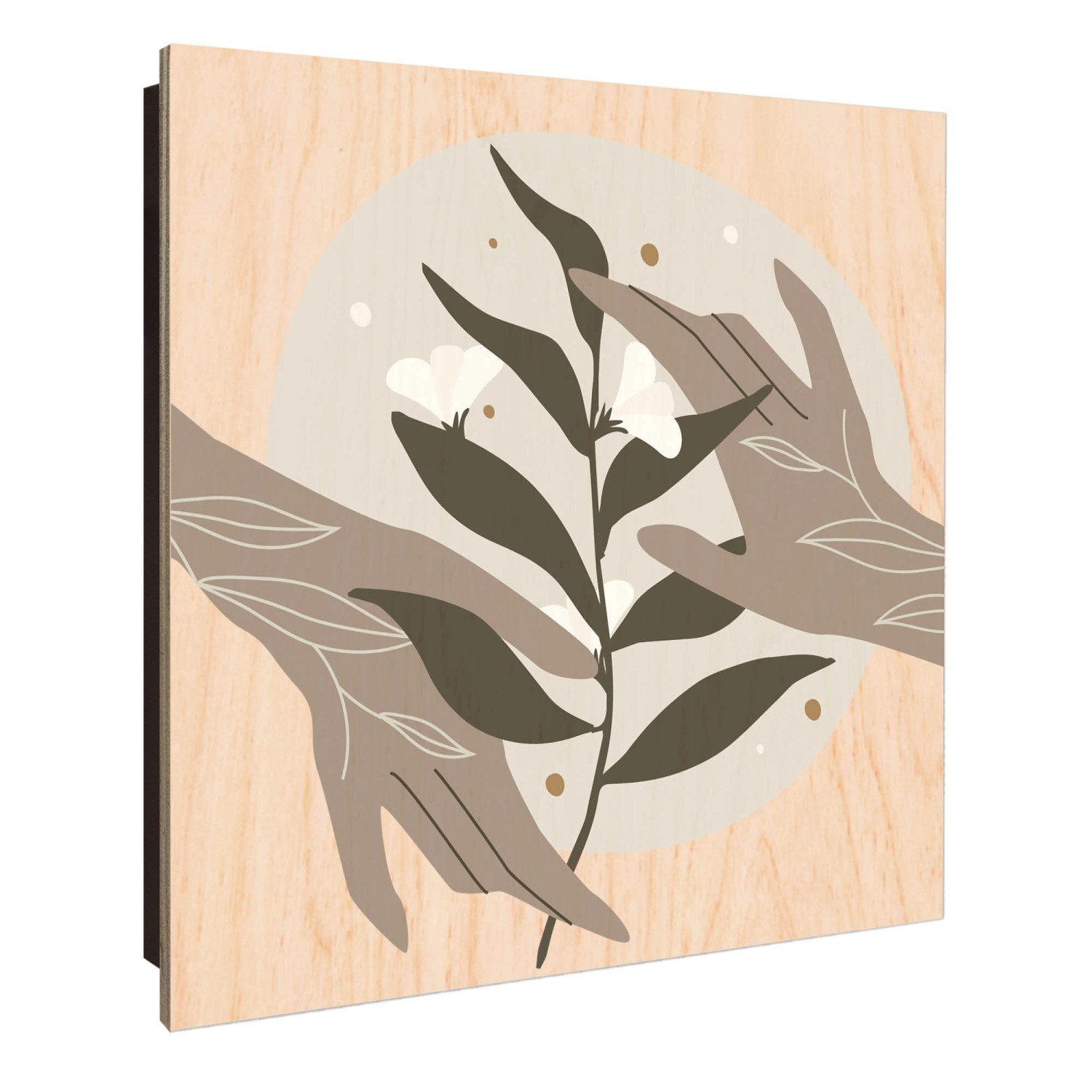 Banjado Schlüsselkasten Holz 30x30cm Schwarz Scharnier Rechts 50 Haken Desi günstig online kaufen