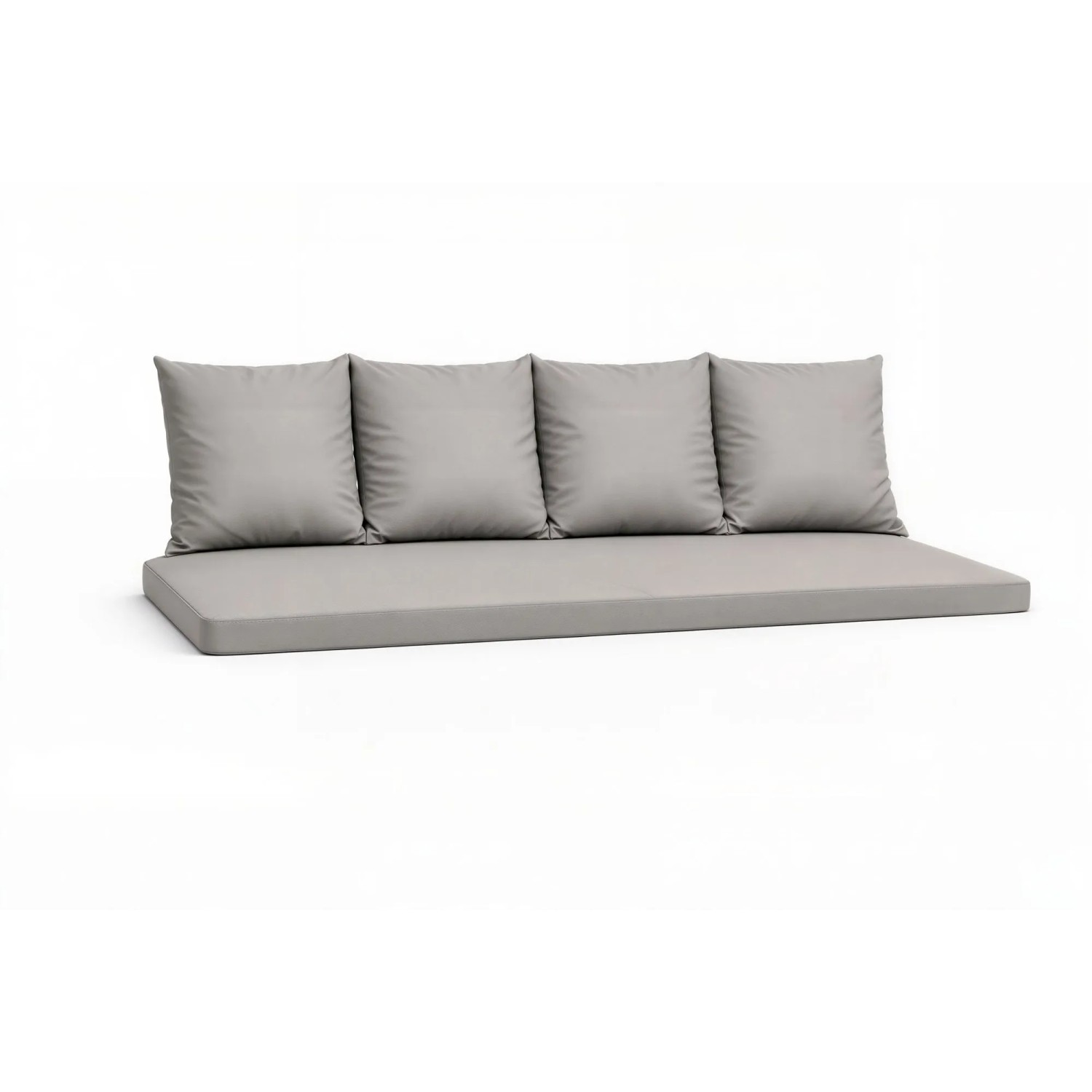 Setgarden  Mix Bench Kissen Outdoor Kissen Bankauflage 180x60+4x50x56cm Kissen Für 3-Sitzer Bänke 1tlg Grau