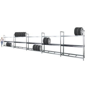 PROREGAL Mega Deal: 5 verzinkte Reifenregale XL (200x180x45cm) für bis zu 105 Reifen.