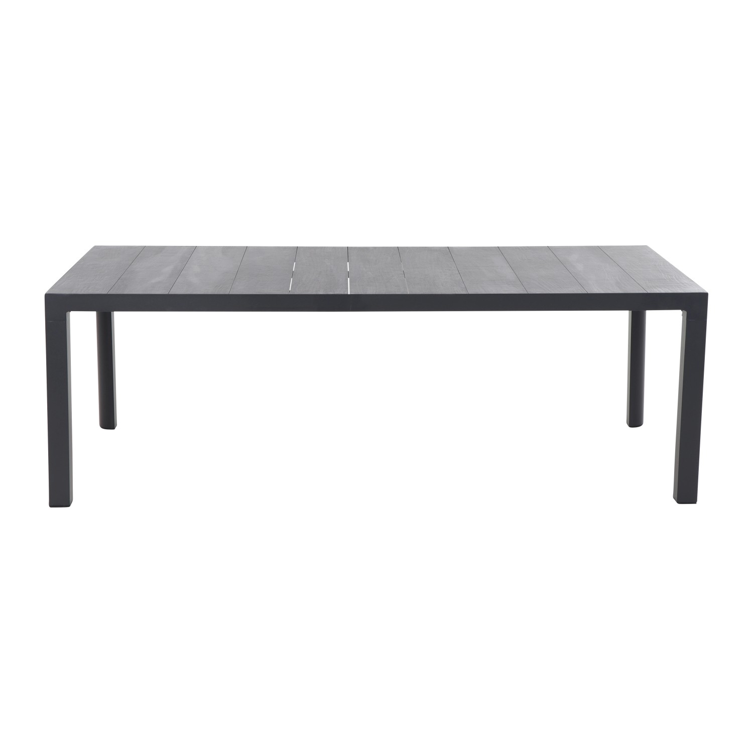 Rechteckiger, grauer Siena Garden Gartentisch Silva aus Aluminium und Keramik, 100x220 cm.