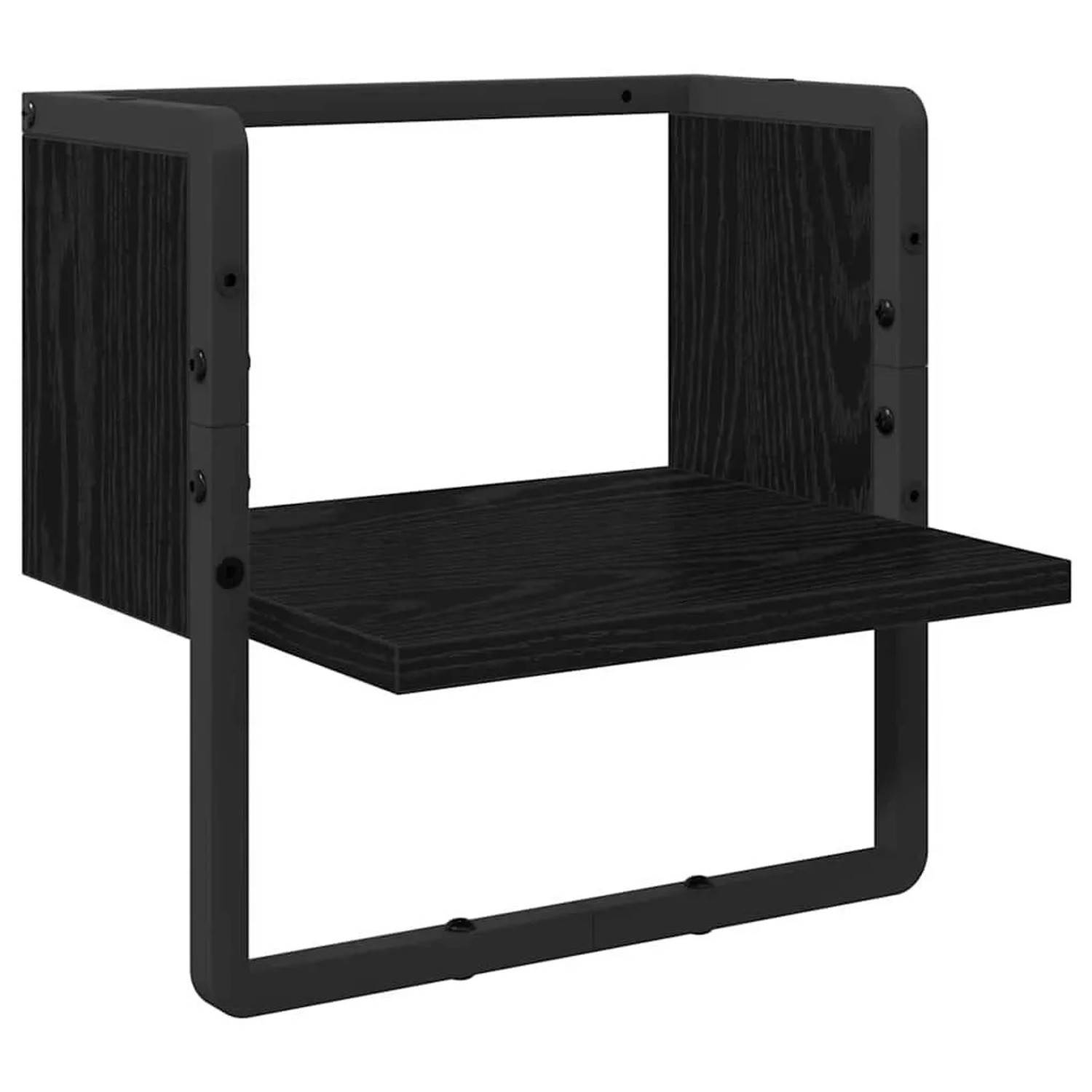 vidaXL Wandregal Schwarz Eichen-Optik 30 x 25 x 30 cm Holzwerkstoff 893637