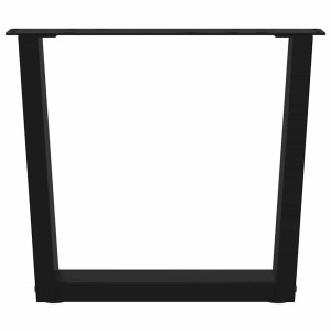 Schwarze vidaXL Couchtischbeine in V-Form, 2er-Set aus Stahl.