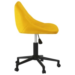 vidaXL Esszimmerstuhl Drehbar Senfgelb Samt 3089039