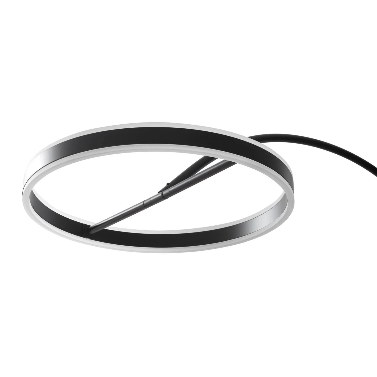 Lucande LED Stehlampe Bogenleuchte Yekta 10010705 Dimmbar Design Modern in Schwarz aus Metall 1-flammig Wohnzimmerleuchte_5