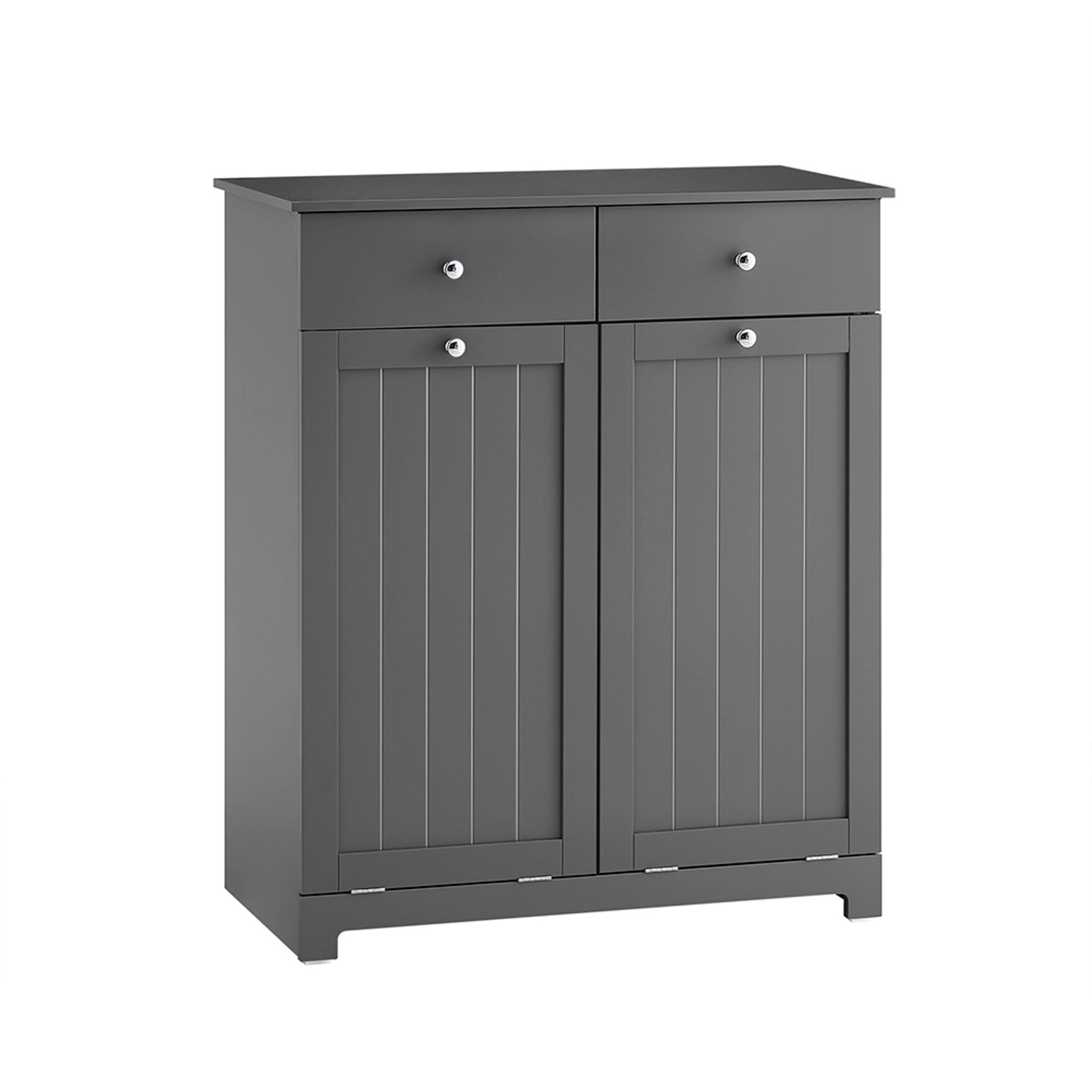 SoBuy Badschrank mit 2 Wäschesäcken Wäscheschrank Wäschesammler Grau 78x90x günstig online kaufen