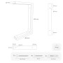 Technische Zeichnung der HEVVA LAHN Waschtischhalterung, 45 cm tief, weißes Metallprofil. Zeigt Maße 450x400mm, Bohrungen und Befestigungsmaterial.