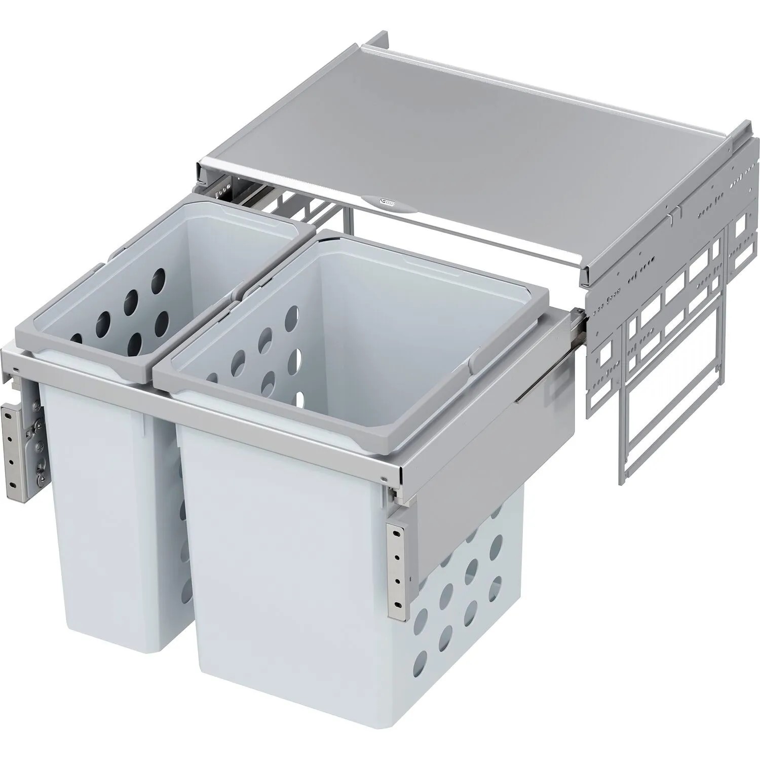 Vauth-Sagel Einbau Wäschekorb für Schrankeinbau in Korpusbreite 600 mm 28, Weiß