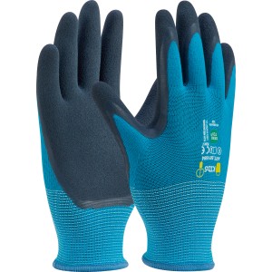 Blaue LUX Kinder Arbeitshandschuhe Ökotex für Gartenarbeit, Schutz für kleine Hände.