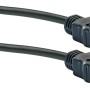 Schwaiger High-Speed-HDMI-Kabel mit Ethernet, schwarzes Kabel mit goldenen Steckern.