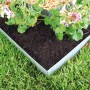 Bellissa Rasenkante Basic, 2er-Set, verzinkt, 100x10cm, zur Beetabgrenzung im Garten.