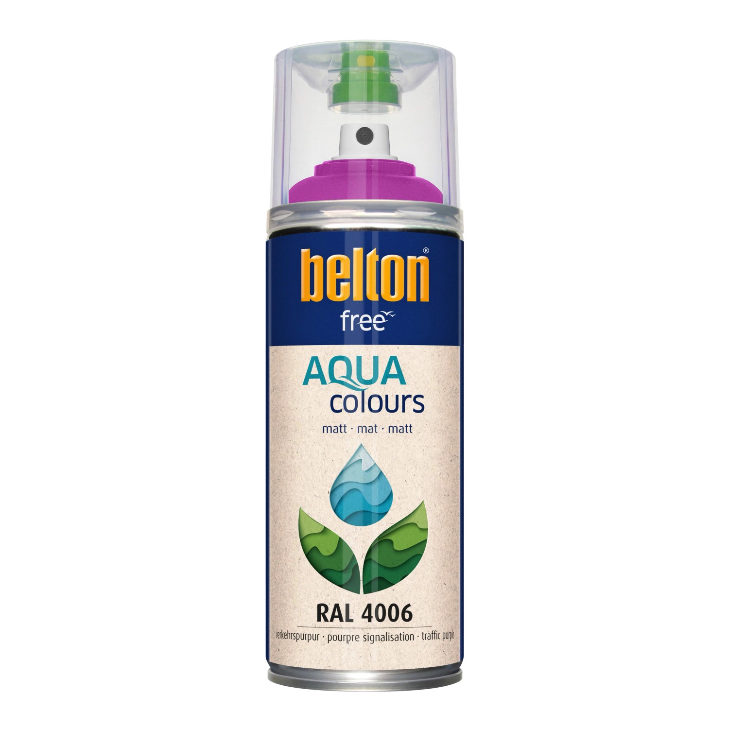 Belton Free AQUAcolours Buntlack RAL 4006 Verkehrspurpur matt 400 ml
