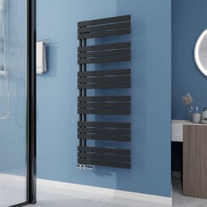 AICA Badheizkörper Handtuchwärmer 159.9x50cm 887W Anthrazit Handtuchtrockner mit Seitenanschluss